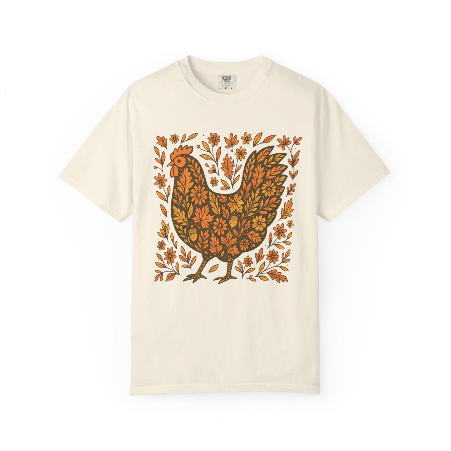 Fall Floral Chicken Shirt – Comfort Colors 1717