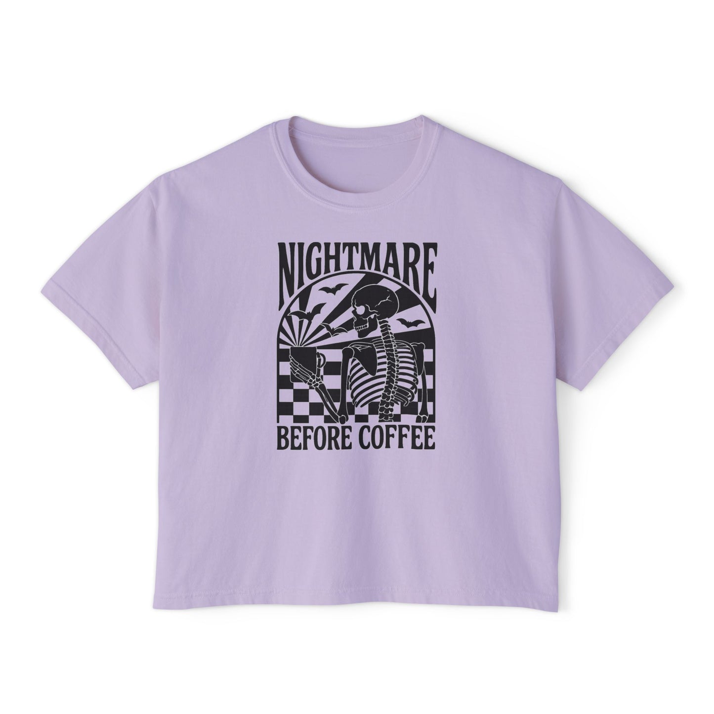 Nightmare Before Coffee Boxy Tee – Comfort Colors 3023CL