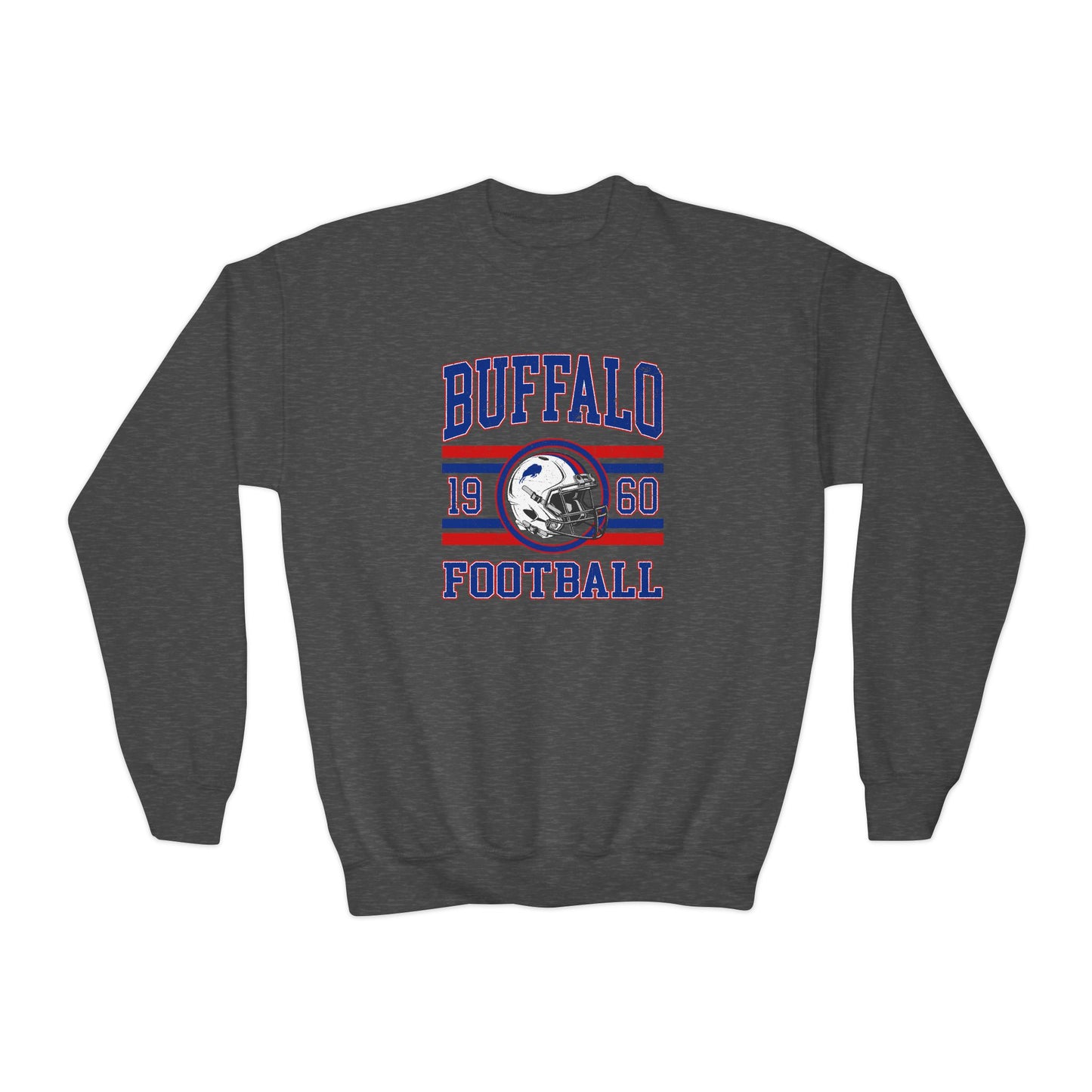 Buffalo Football Youth Sweatshirt – 1960 Vintage Stripe Design