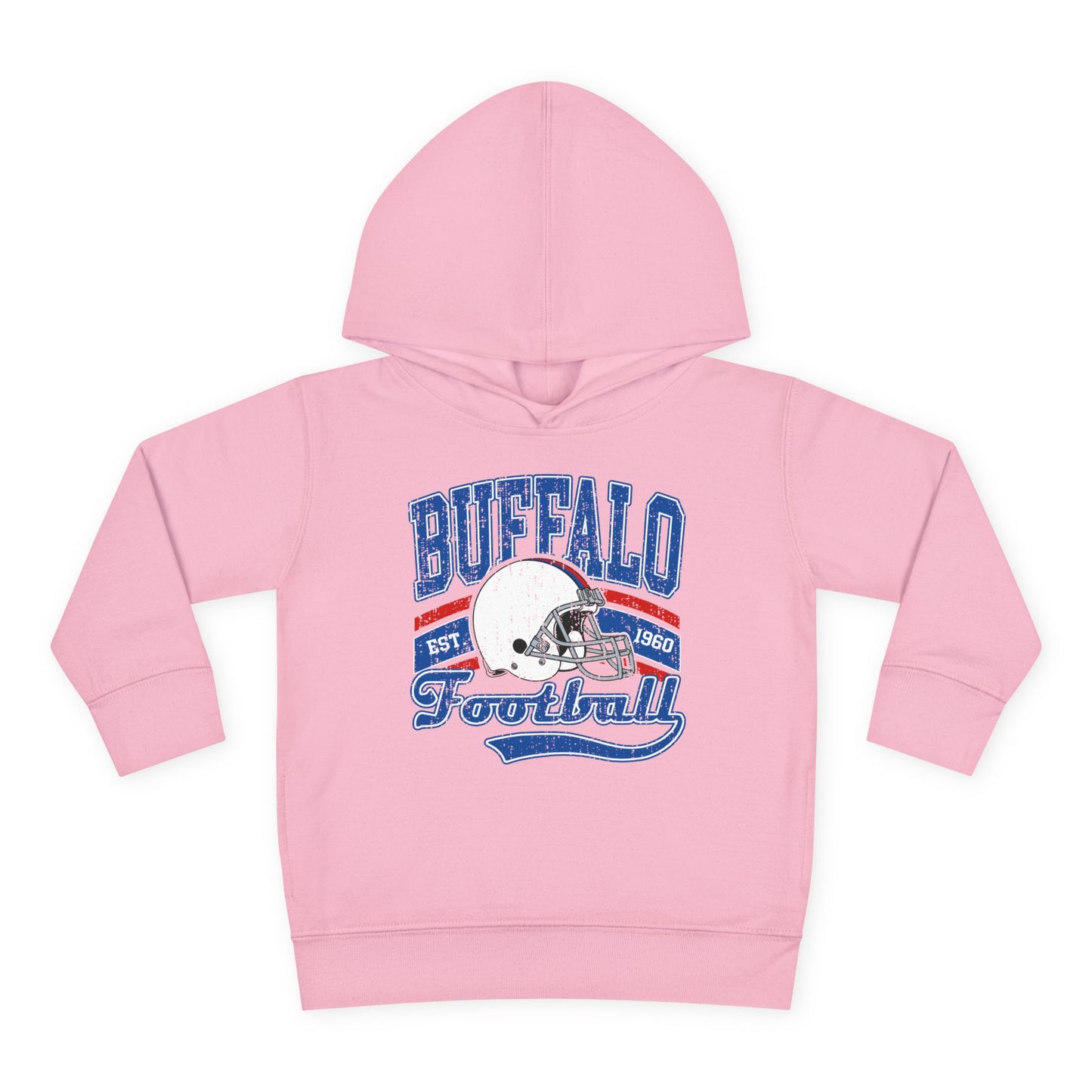Buffalo Football Toddler Hoodie – Vintage Helmet Graphic