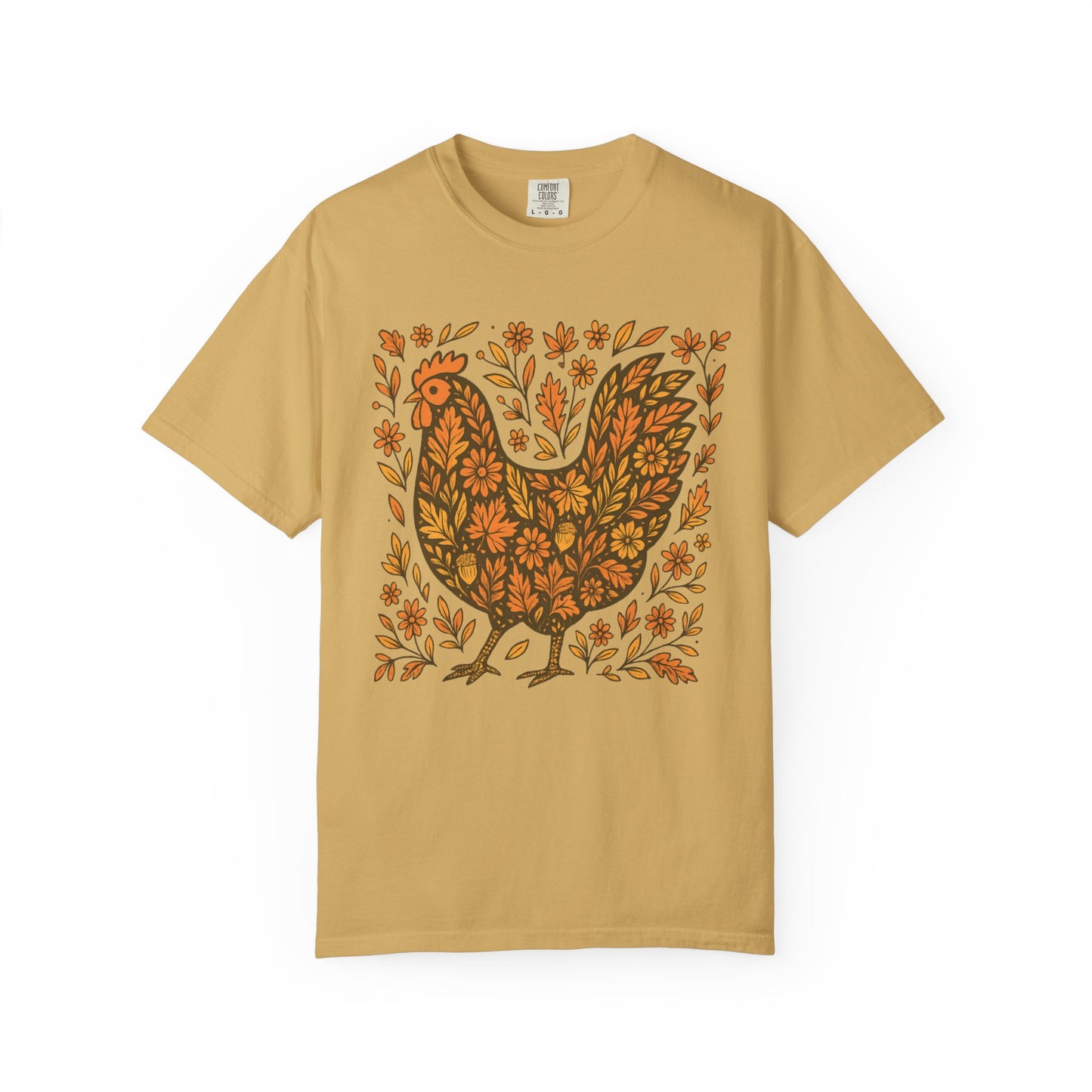 Fall Floral Chicken Shirt – Comfort Colors 1717