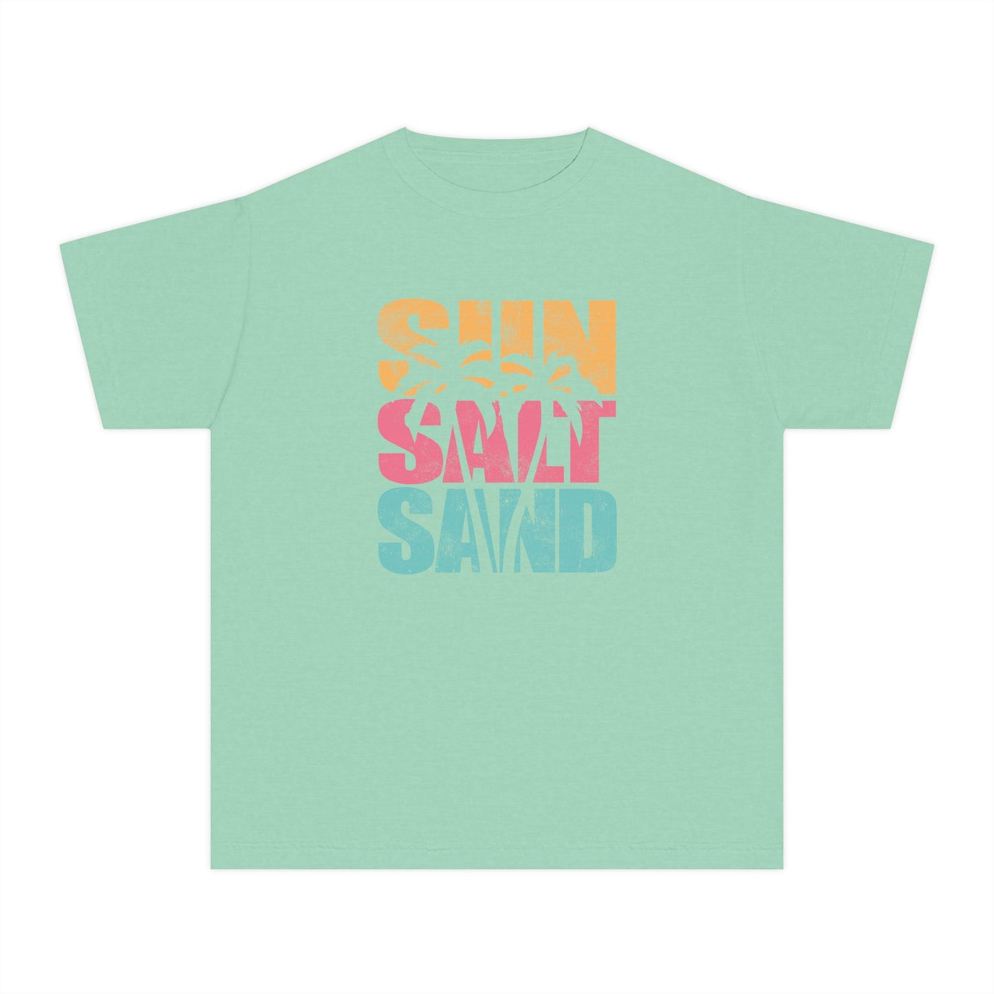 Sun Salt Sand Youth Oversized Beach Tee – Comfort Colors 9018