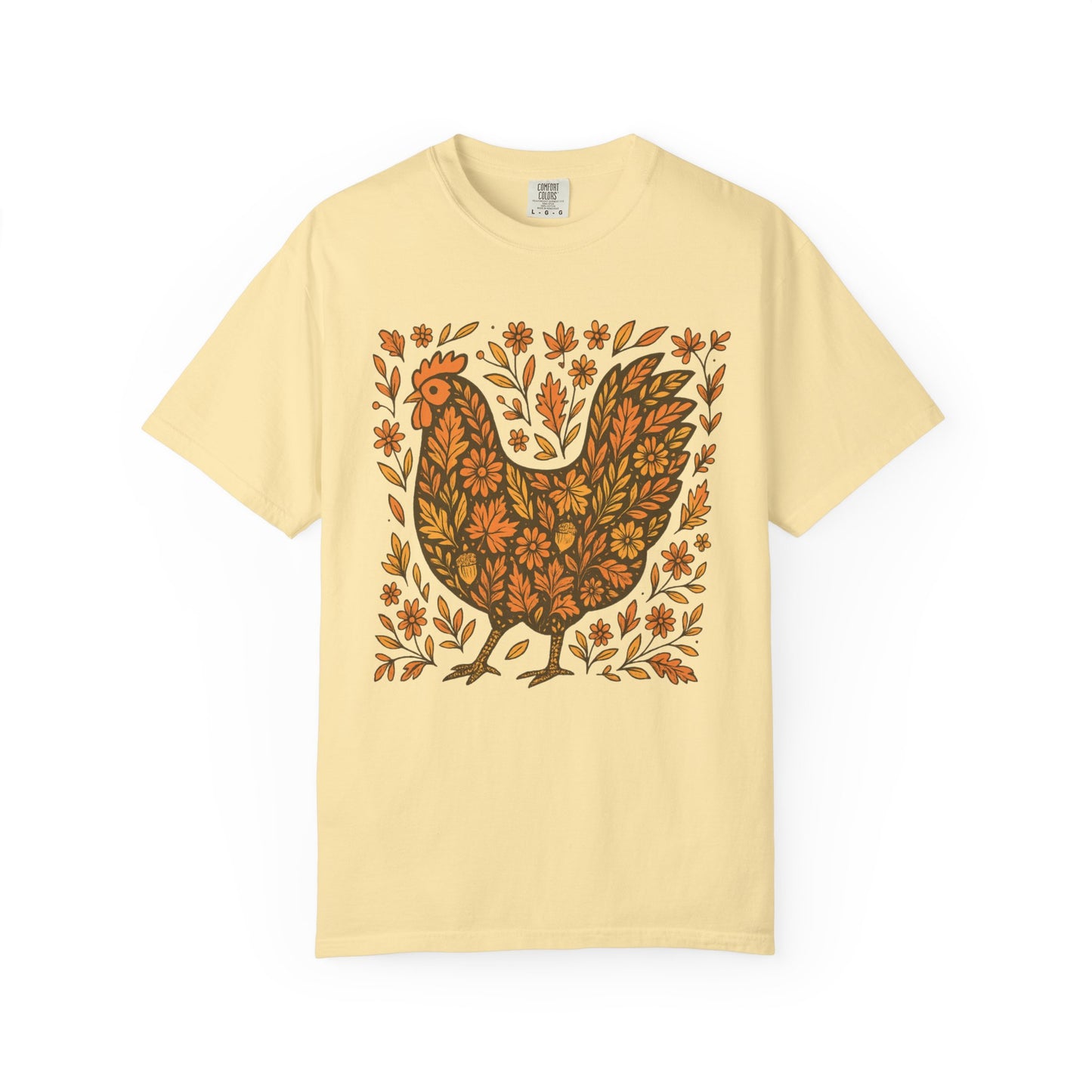 Fall Floral Chicken Shirt – Comfort Colors 1717