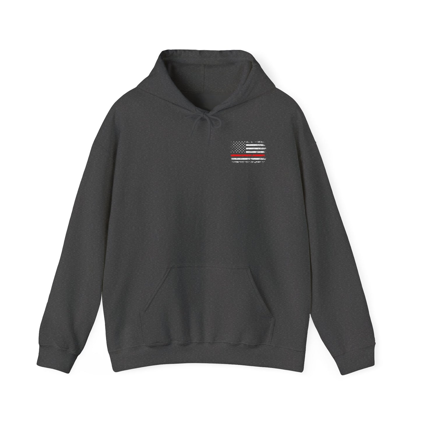 Firefighter Father Husband Hoodie (Front + Back Print)