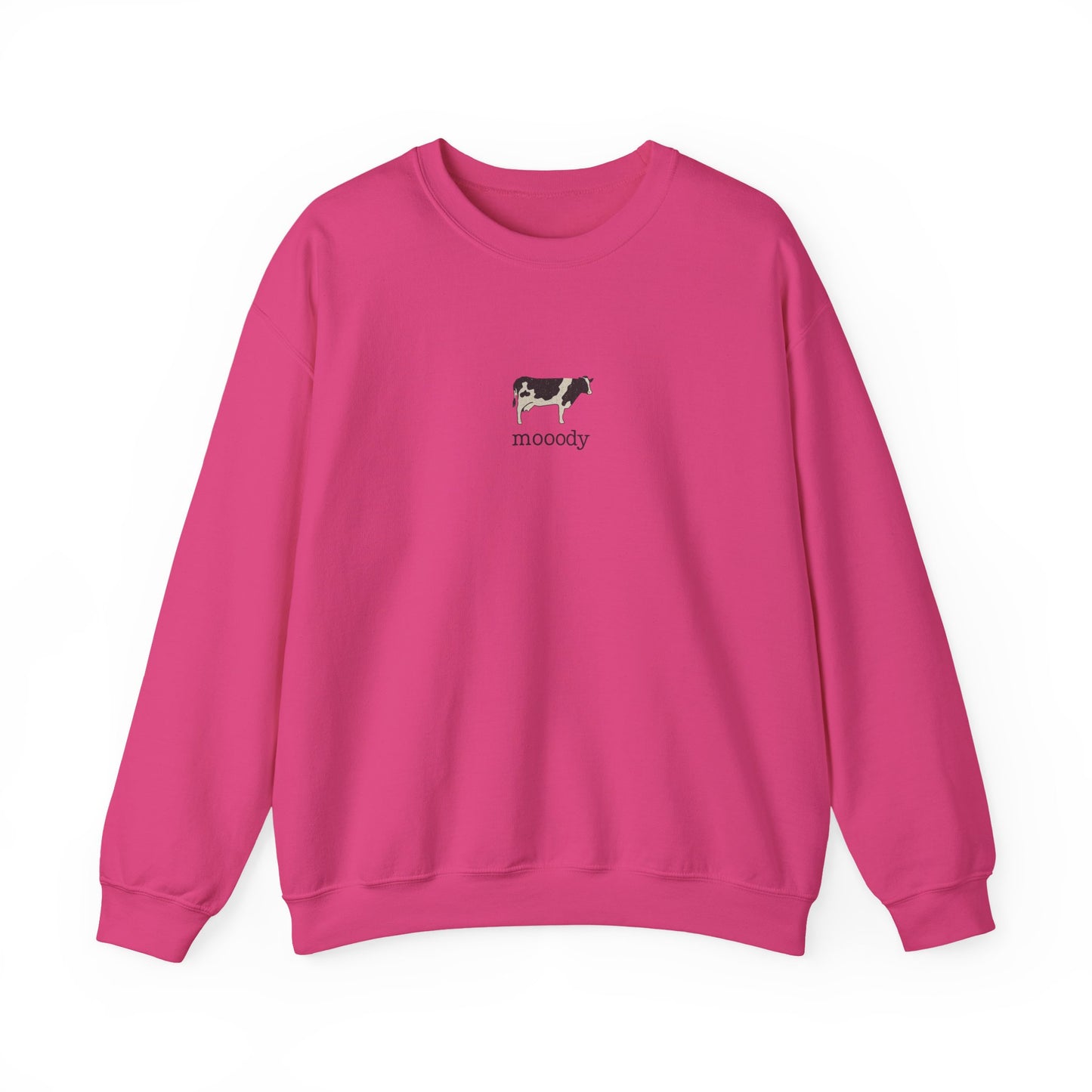 Mooody Cow Graphic Sweatshirt – Gildan 18000