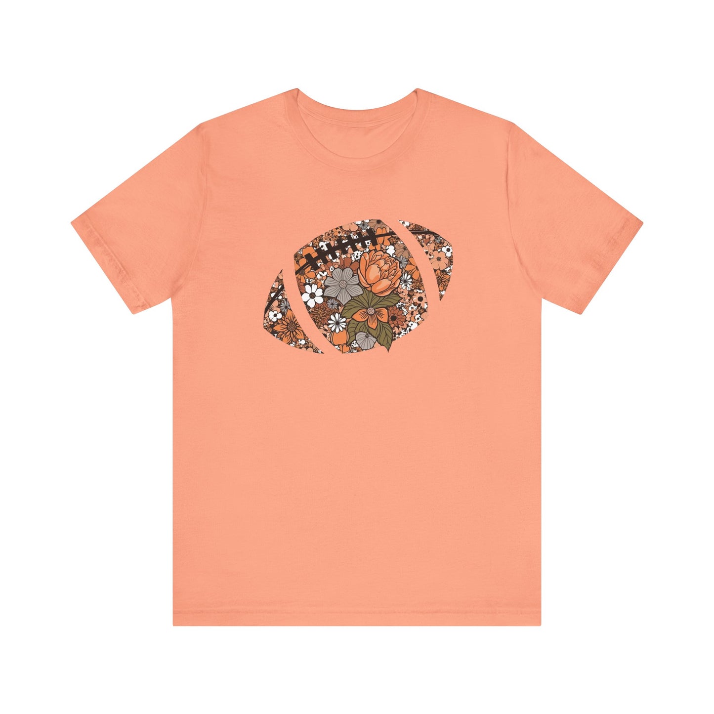 Floral Football T-Shirt – Bella Canvas Game Day Tee