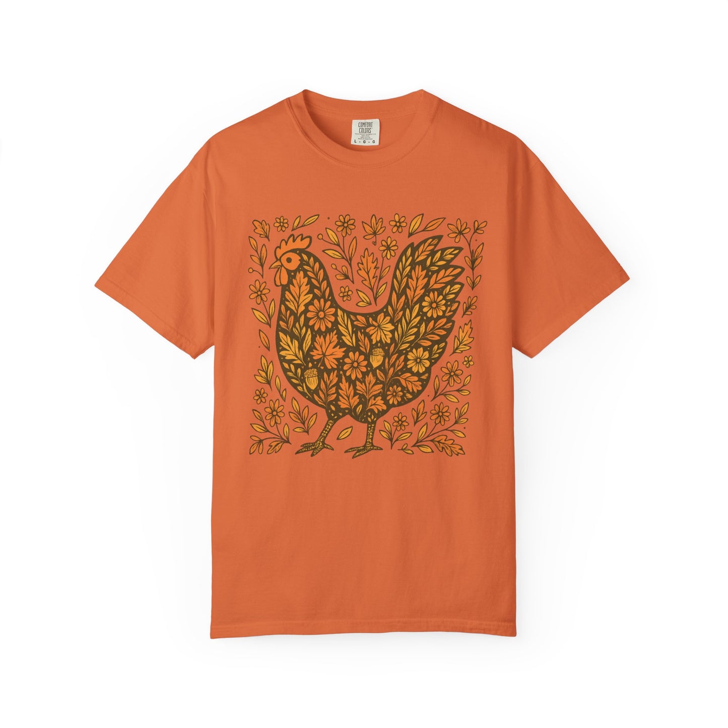 Fall Floral Chicken Shirt – Comfort Colors 1717