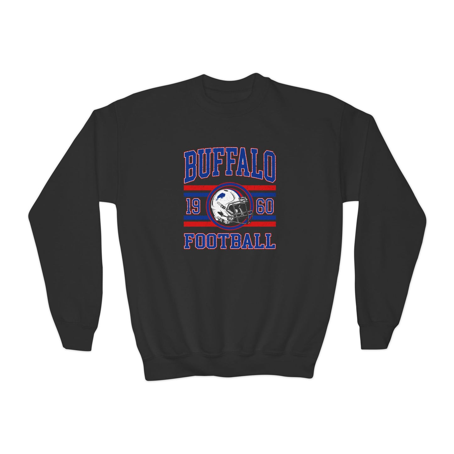 Buffalo Football Youth Sweatshirt – 1960 Vintage Stripe Design