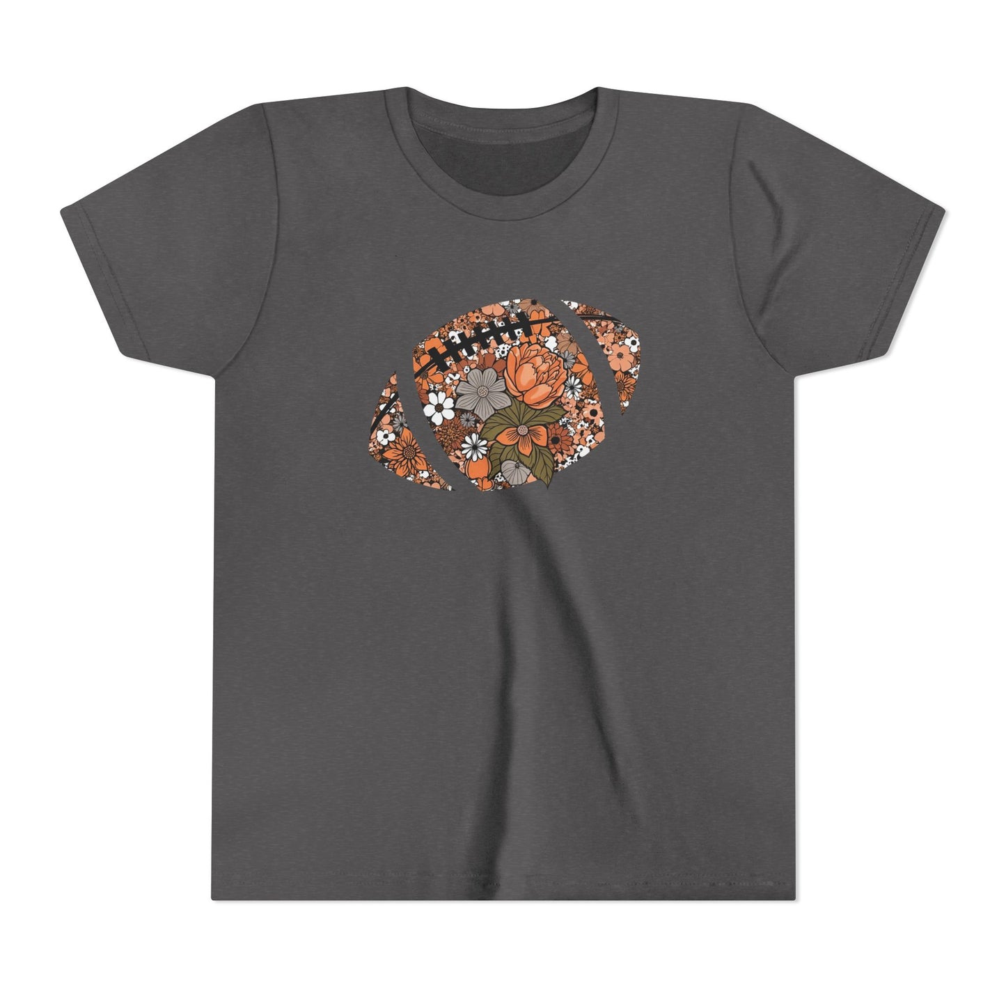 Floral Football Youth T-Shirt