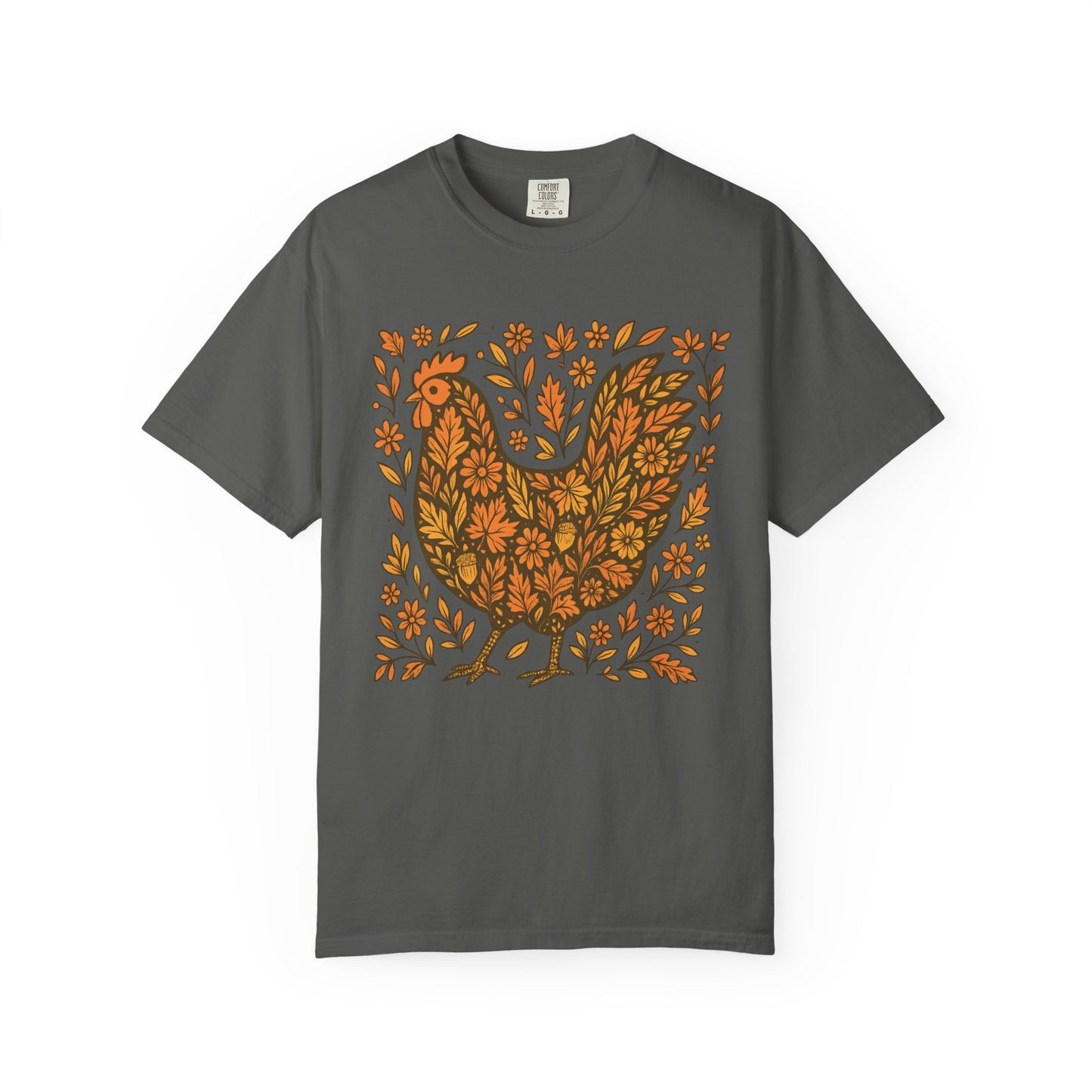 Fall Floral Chicken Shirt – Comfort Colors 1717