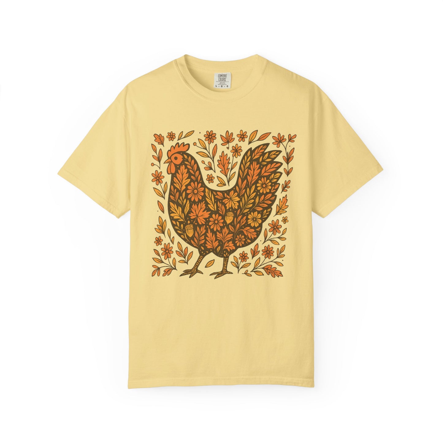 Fall Floral Chicken Shirt – Comfort Colors 1717
