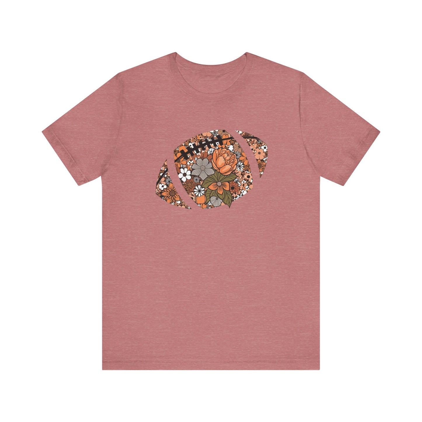 Floral Football T-Shirt – Bella Canvas Game Day Tee