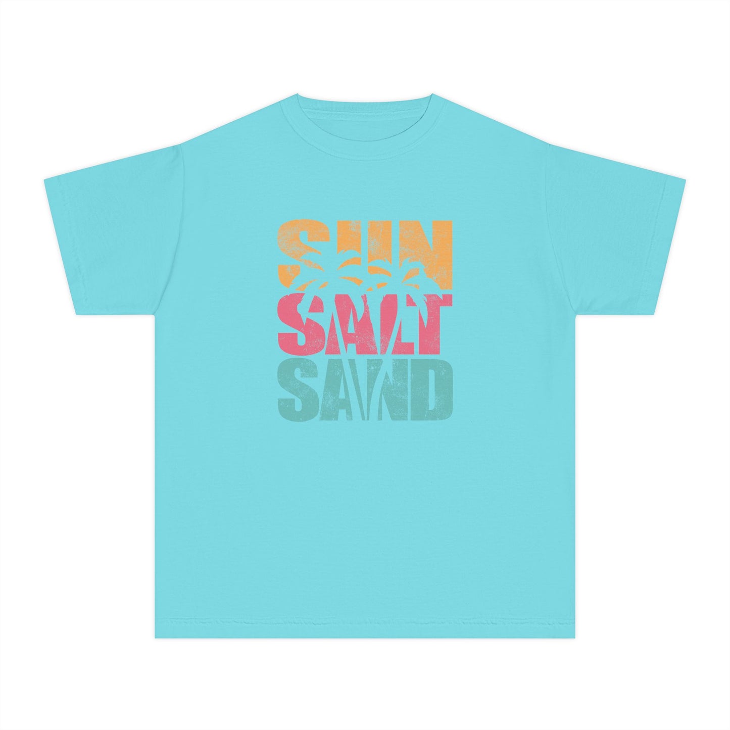 Sun Salt Sand Youth Oversized Beach Tee – Comfort Colors 9018
