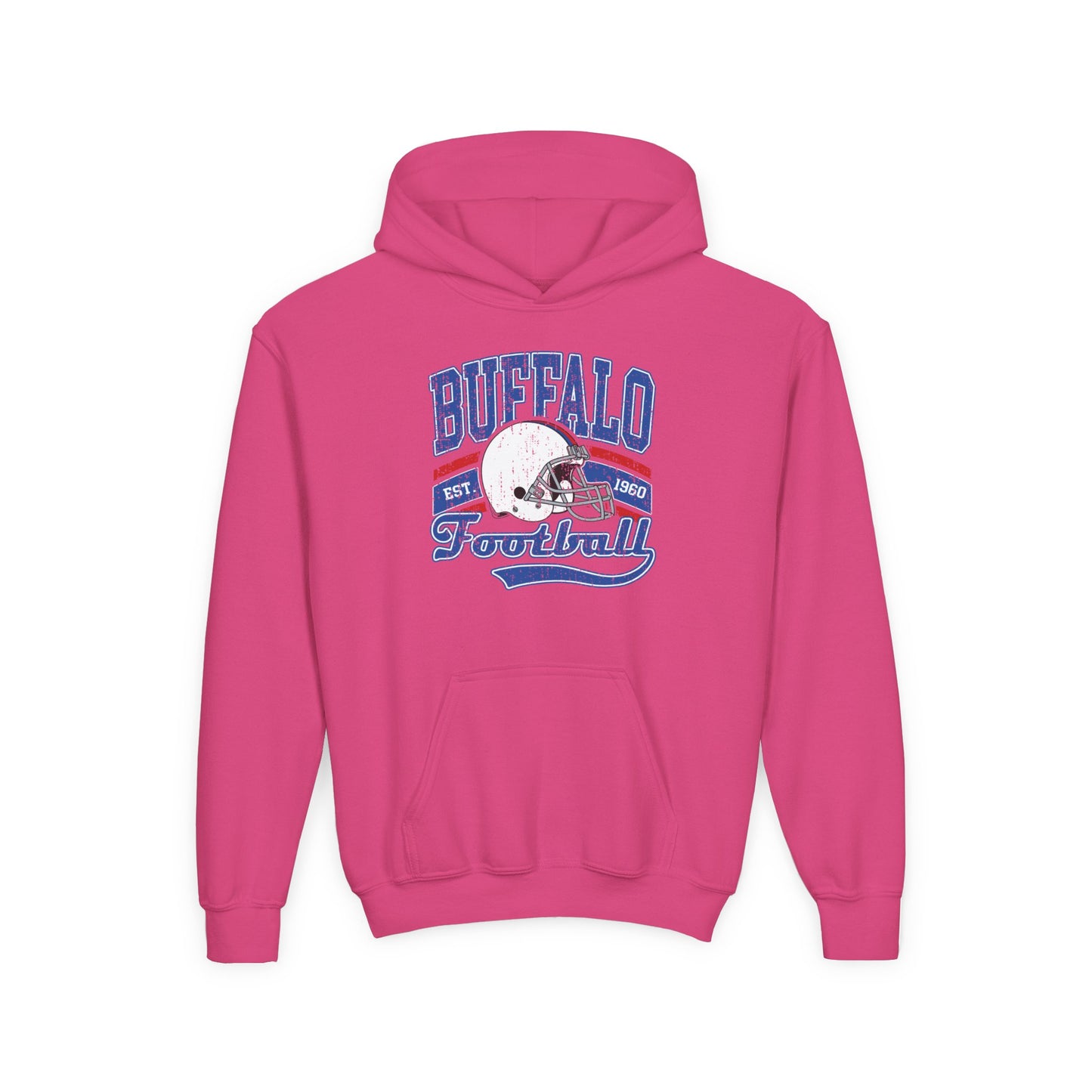 Buffalo Football Youth Hoodie – Vintage Helmet Graphic