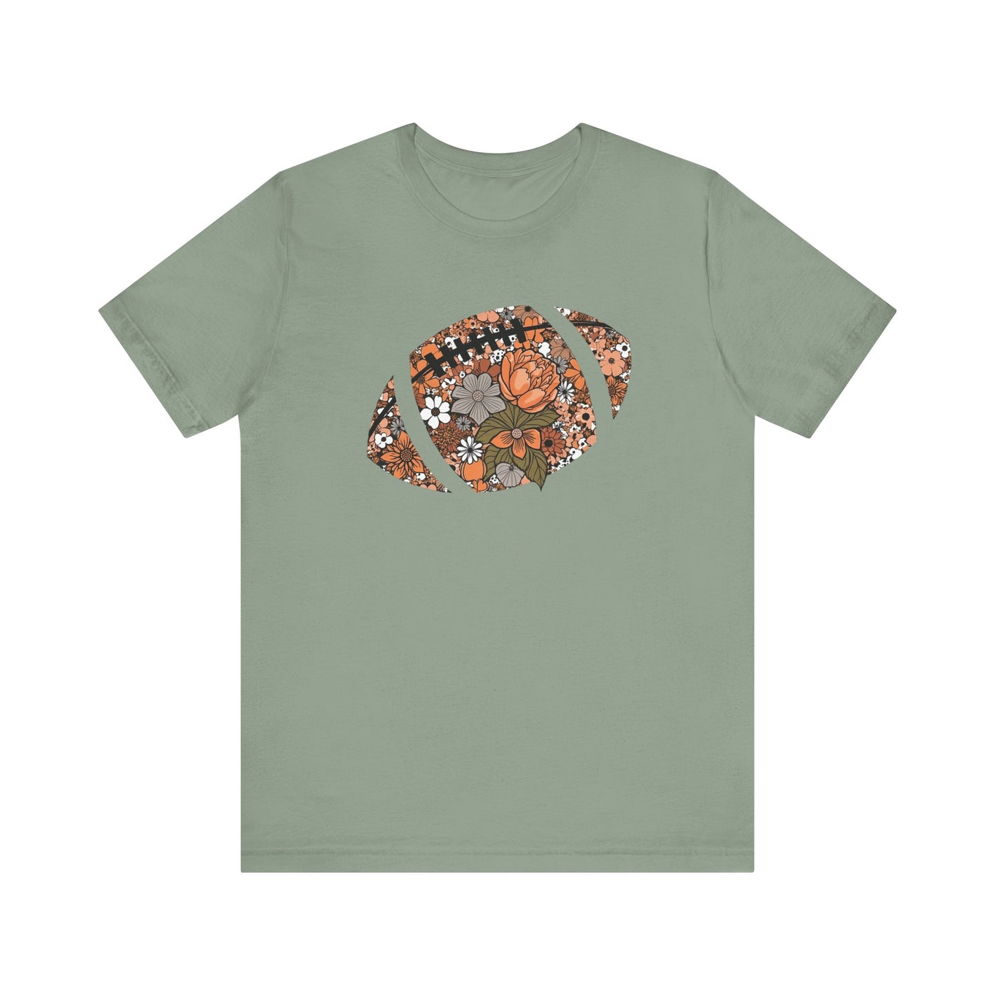 Floral Football T-Shirt – Bella Canvas Game Day Tee