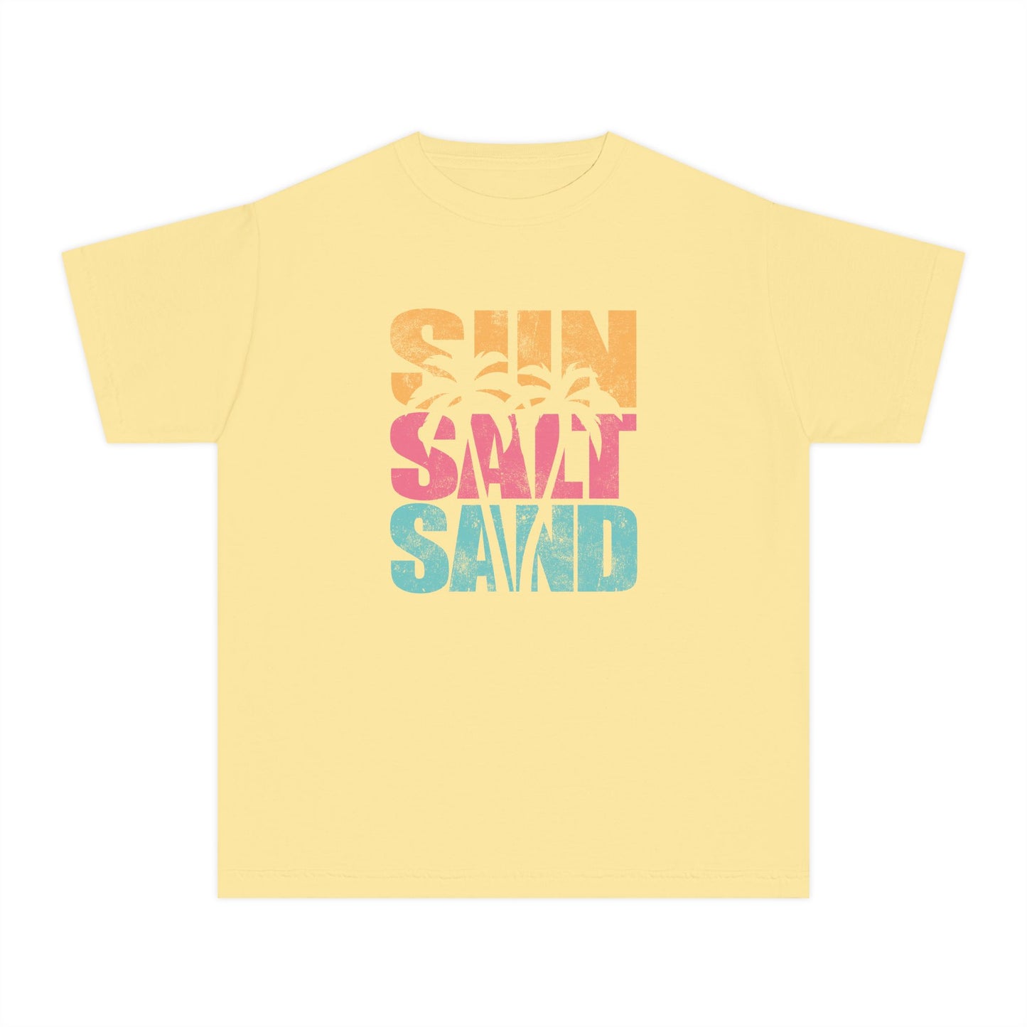 Sun Salt Sand Youth Oversized Beach Tee – Comfort Colors 9018