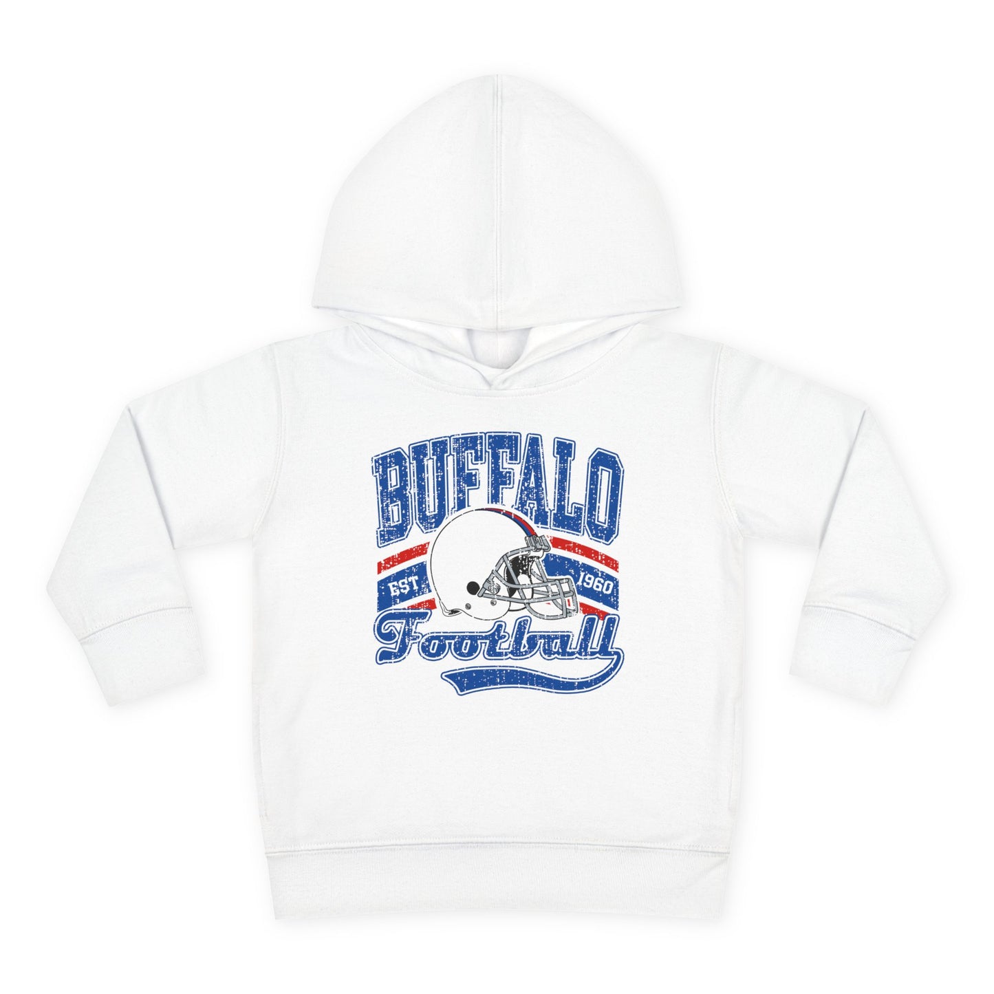 Buffalo Football Toddler Hoodie – Vintage Helmet Graphic