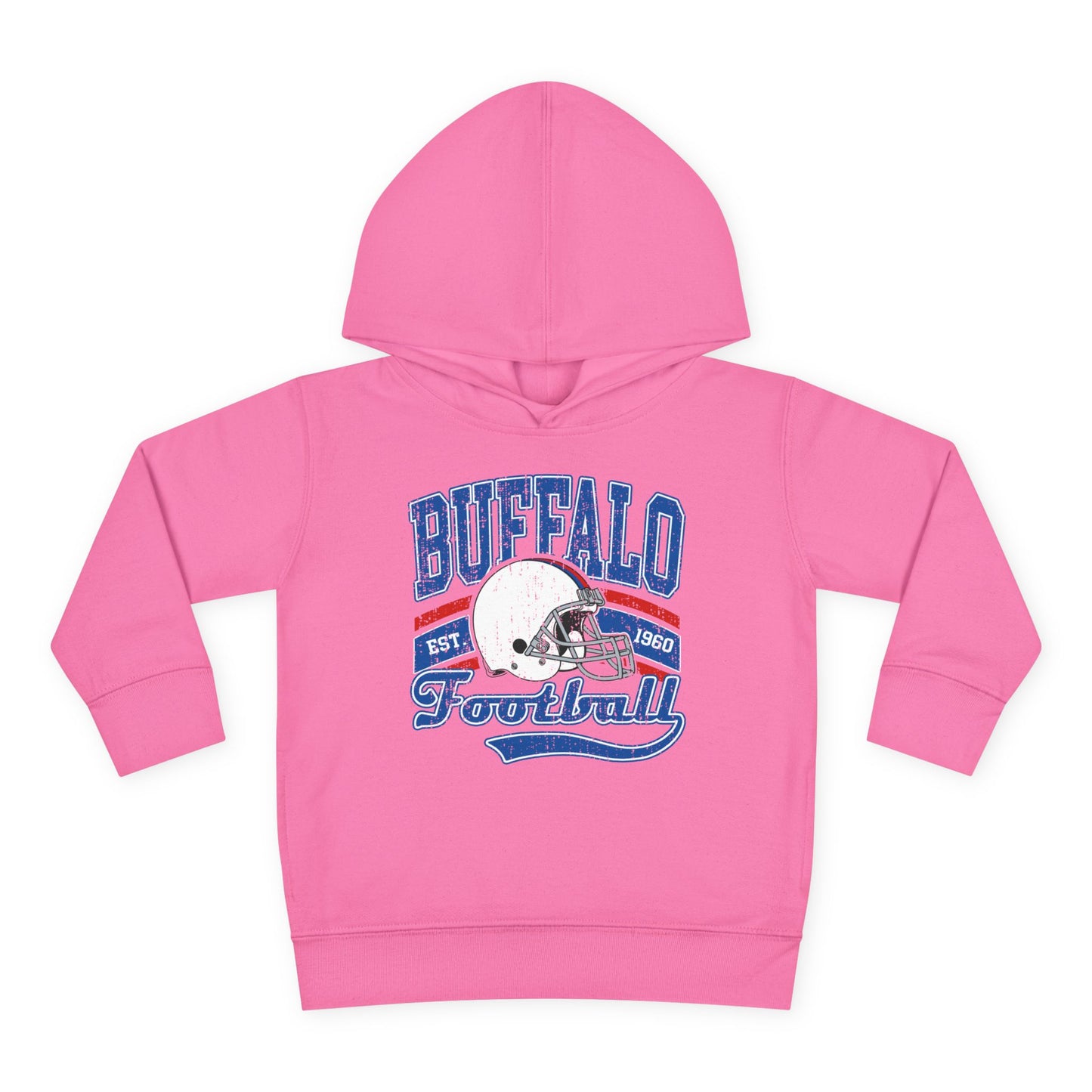Buffalo Football Toddler Hoodie – Vintage Helmet Graphic