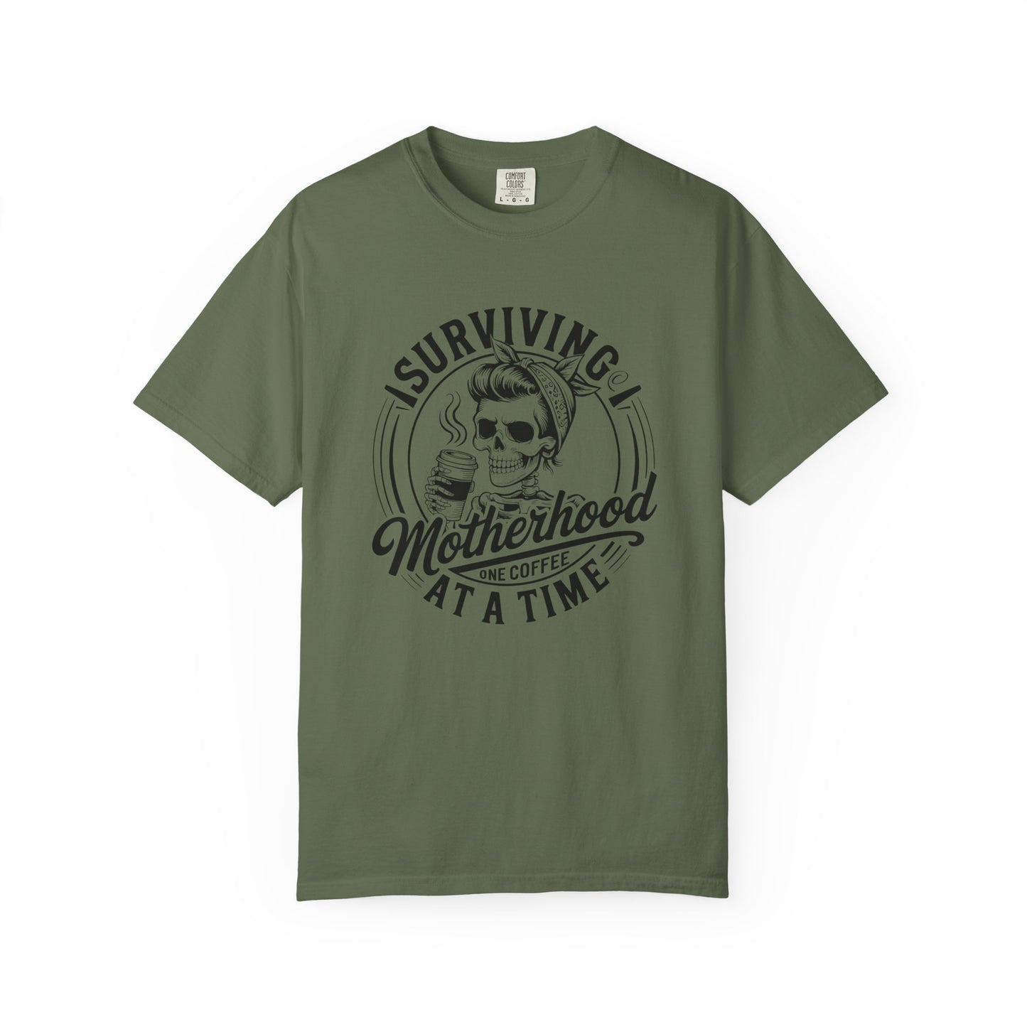 Surviving Motherhood Coffee T-Shirt – Comfort Colors 1717