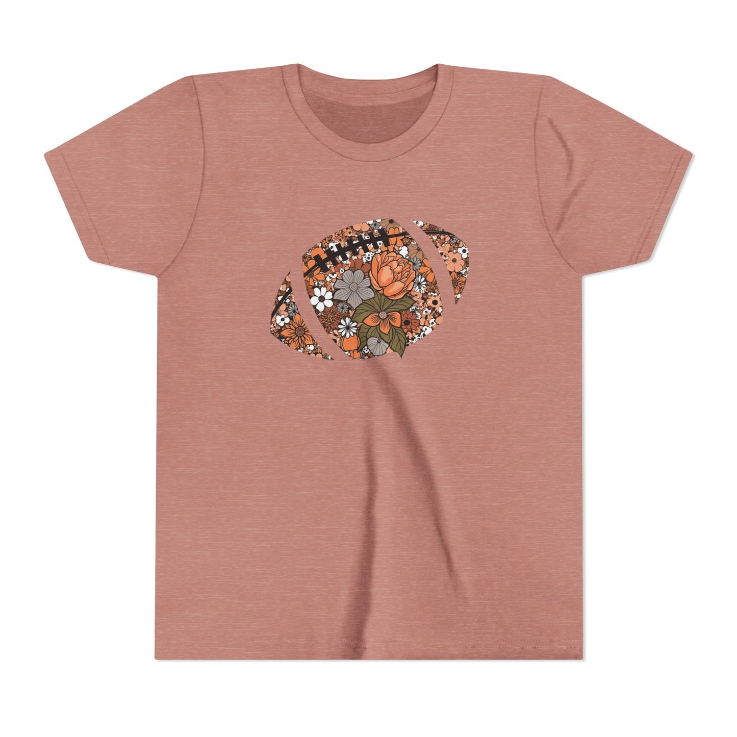 Floral Football Youth T-Shirt
