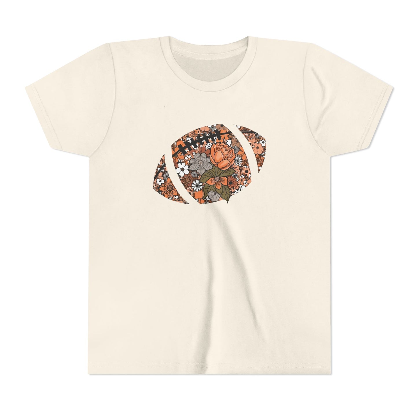 Floral Football Youth T-Shirt