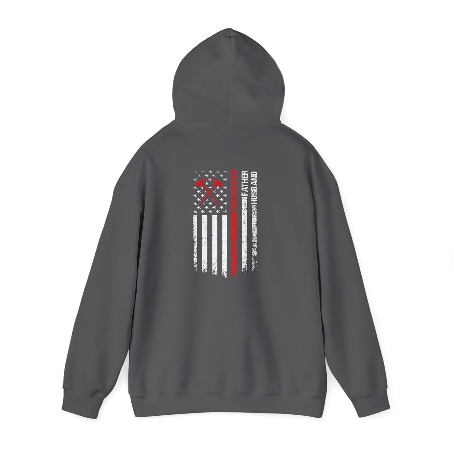 Firefighter Father Husband Hoodie (Front + Back Print)