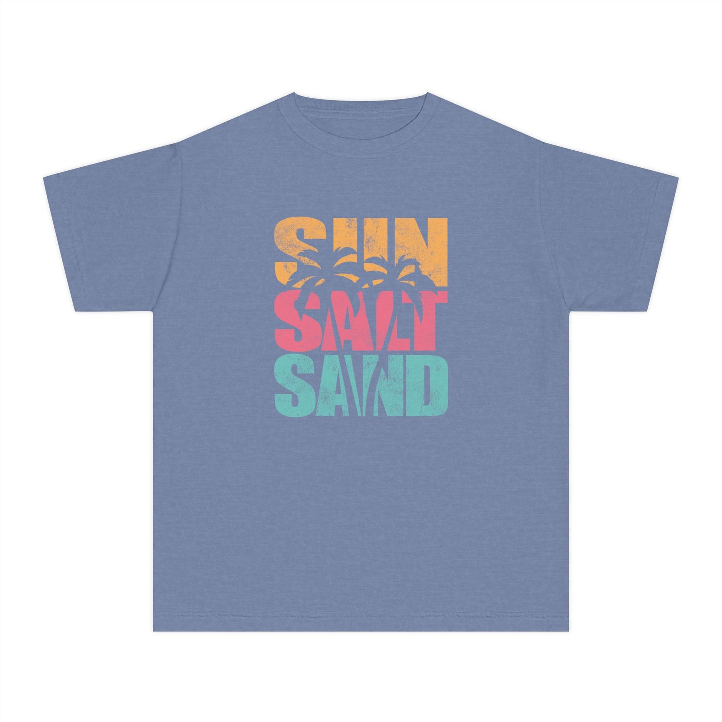Sun Salt Sand Youth Oversized Beach Tee – Comfort Colors 9018