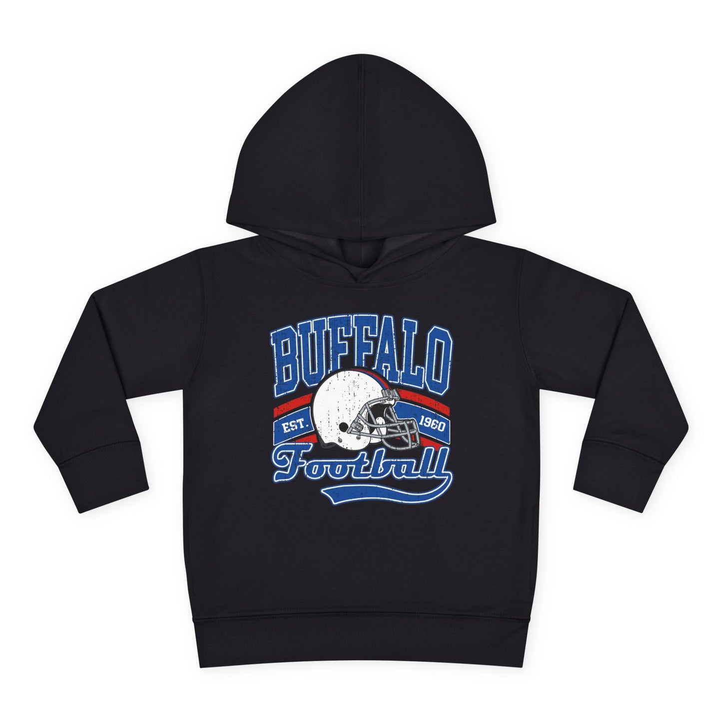 Buffalo Football Toddler Hoodie – Vintage Helmet Graphic