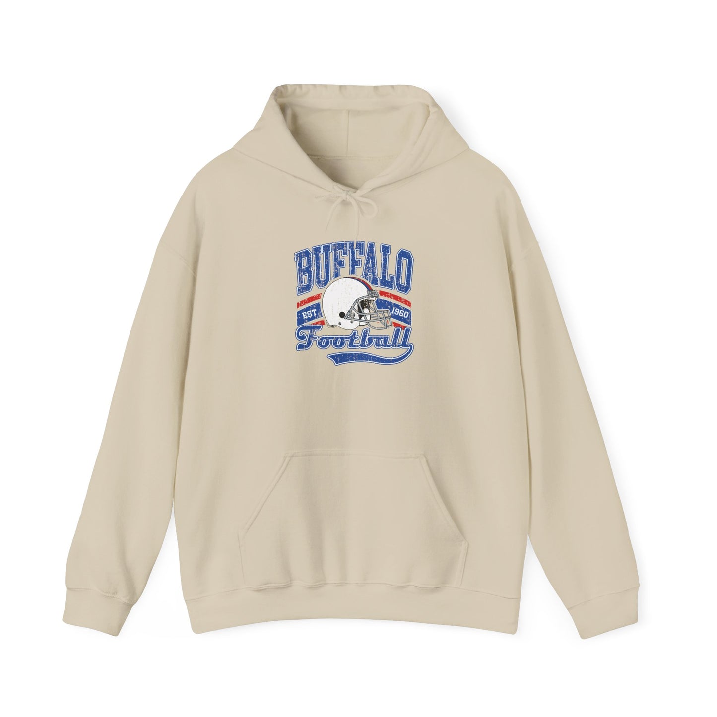 Buffalo Football Hoodie – Vintage Helmet Graphic