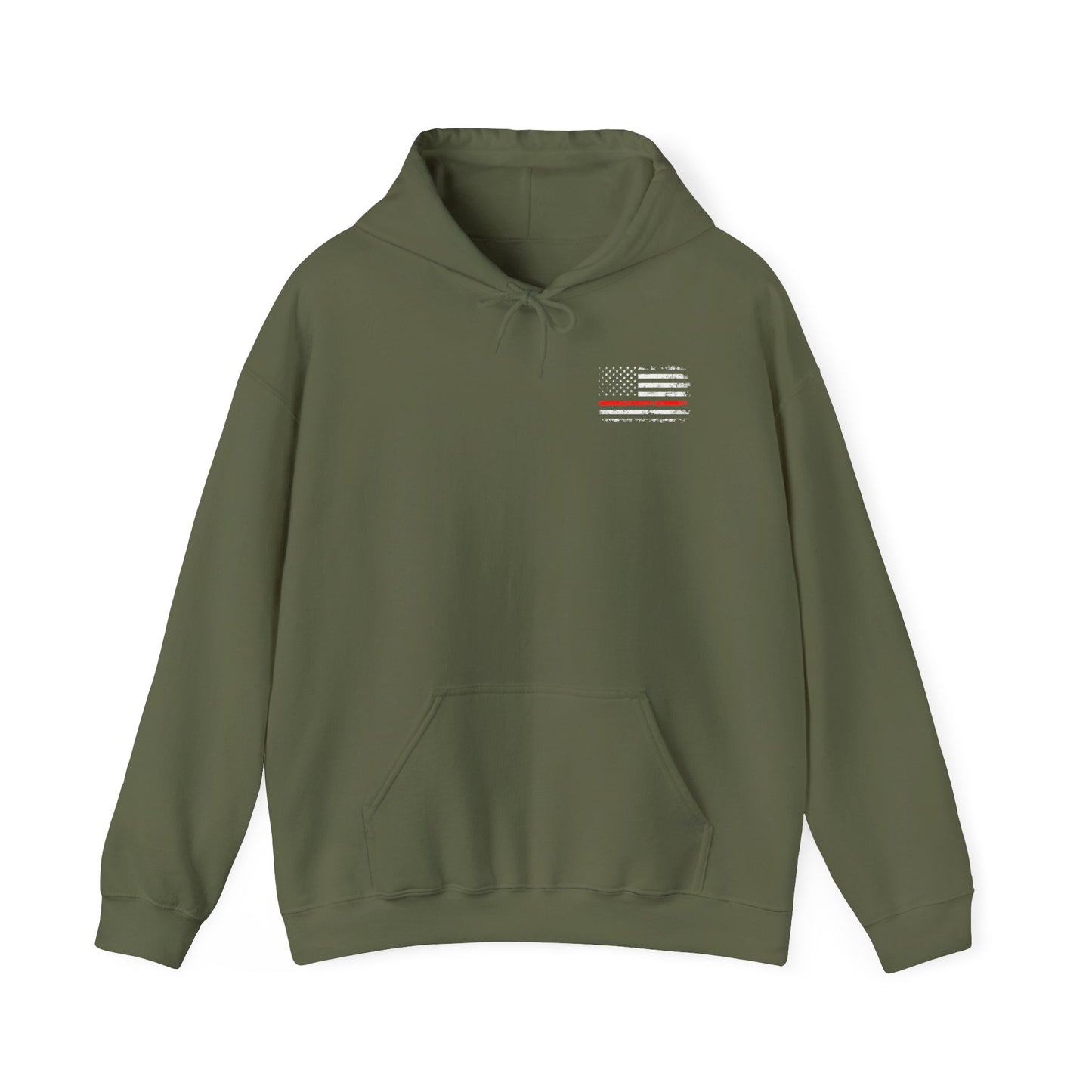 Firefighter Father Husband Hoodie (Front + Back Print)