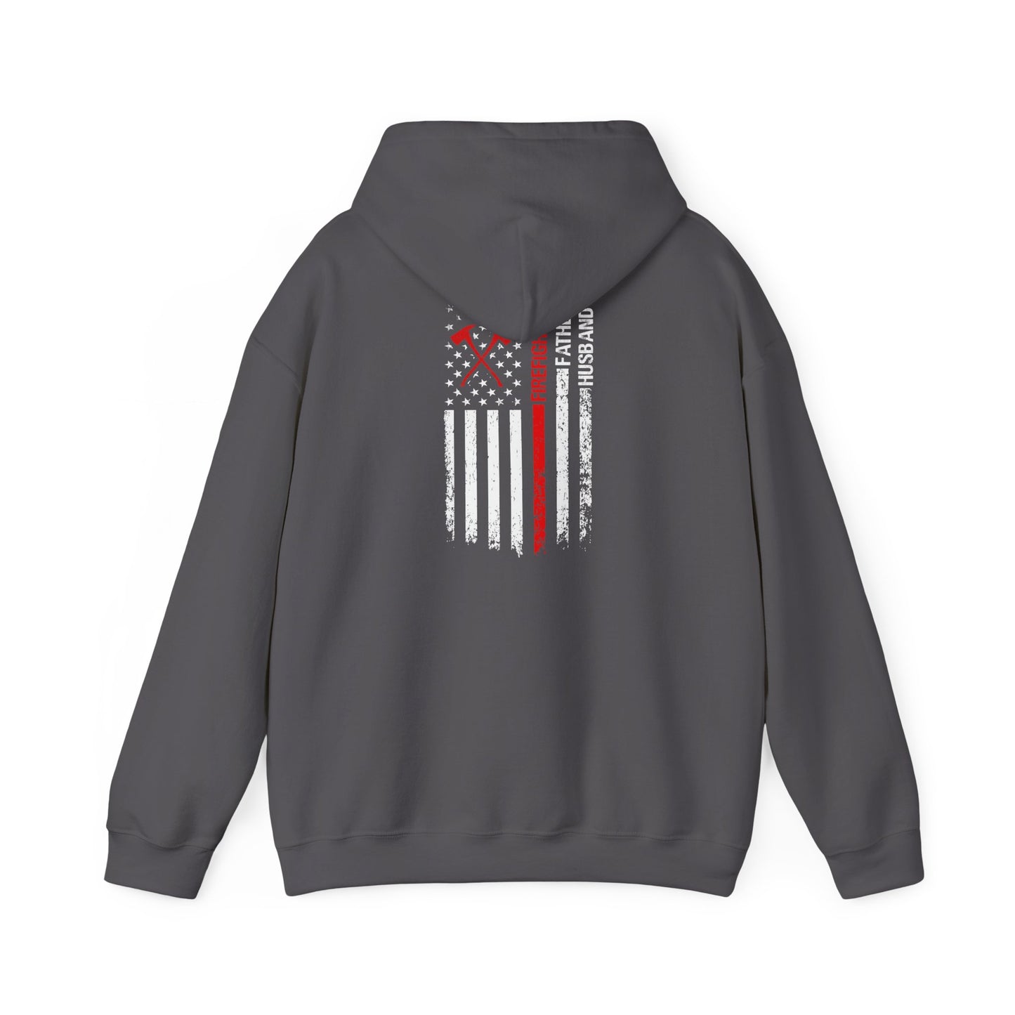 Firefighter Father Husband Hoodie (Front + Back Print)