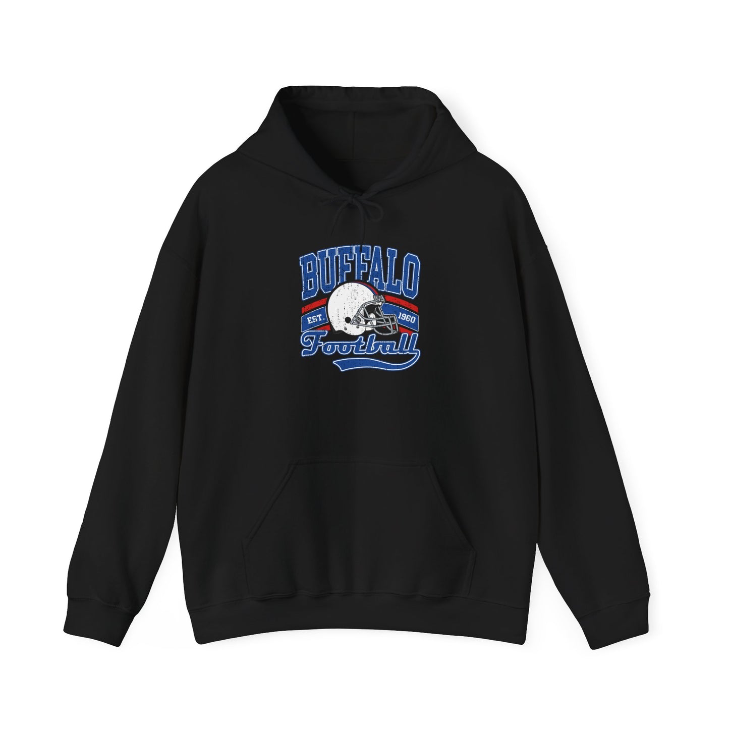 Buffalo Football Hoodie – Vintage Helmet Graphic