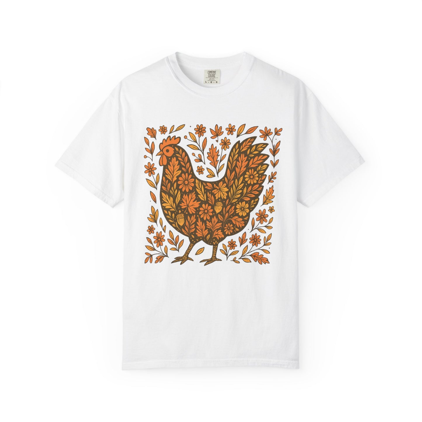 Fall Floral Chicken Shirt – Comfort Colors 1717