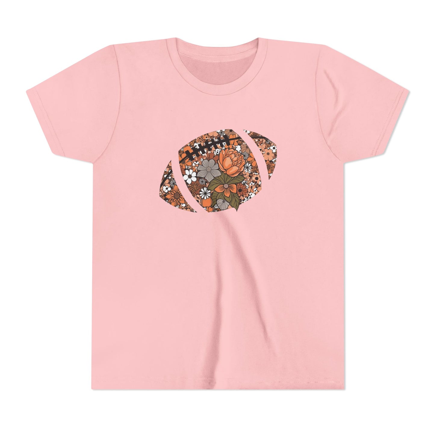 Floral Football Youth T-Shirt