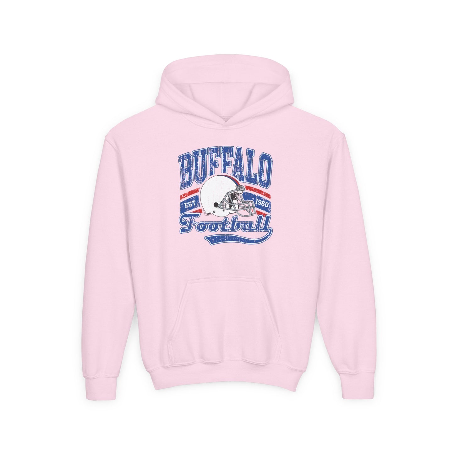 Buffalo Football Youth Hoodie – Vintage Helmet Graphic