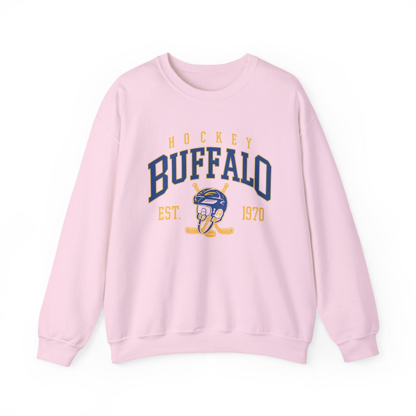 Buffalo Hockey Sweatshirt – EST. 1970 Helmet and Sticks Crewneck