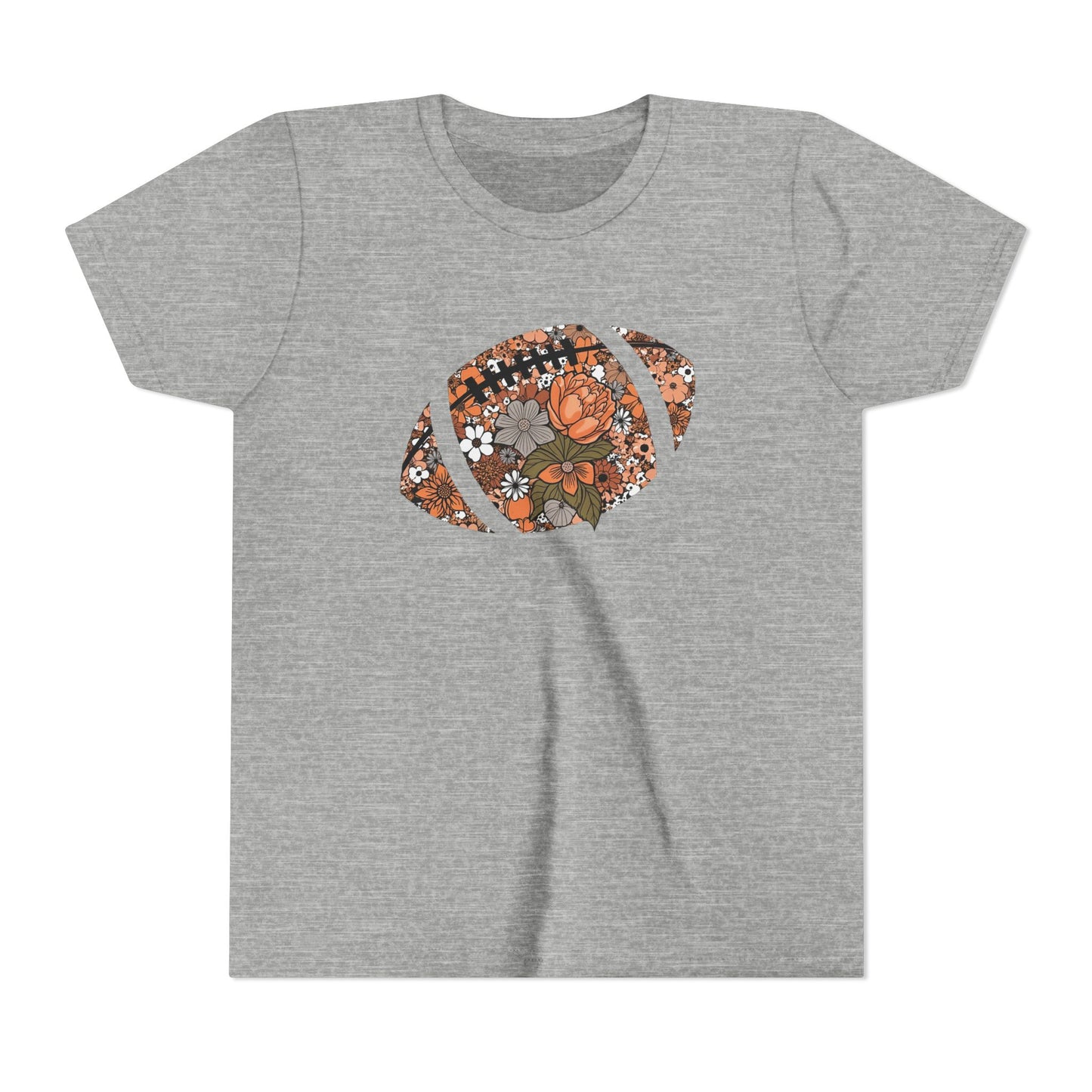 Floral Football Youth T-Shirt