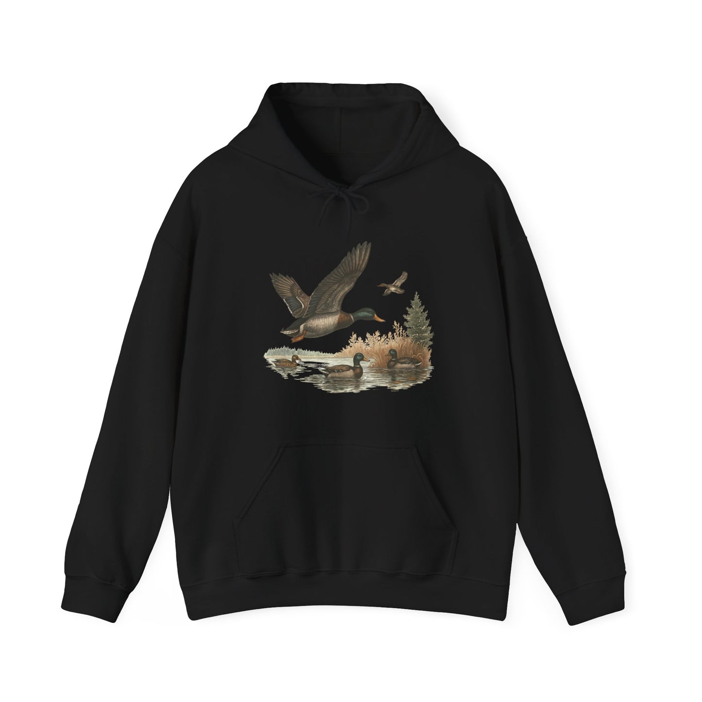 Duck Hunting Scene Hoodie – Gildan 18500