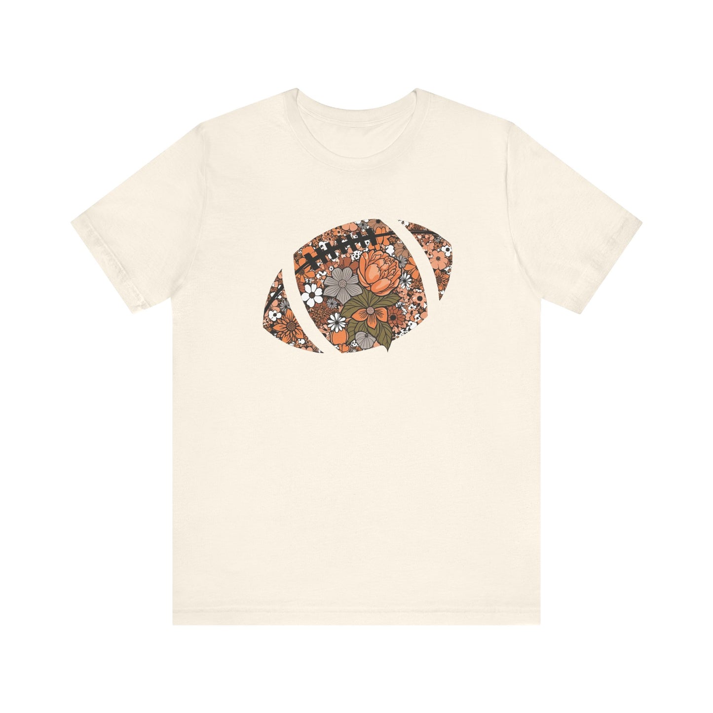Floral Football T-Shirt – Bella Canvas Game Day Tee