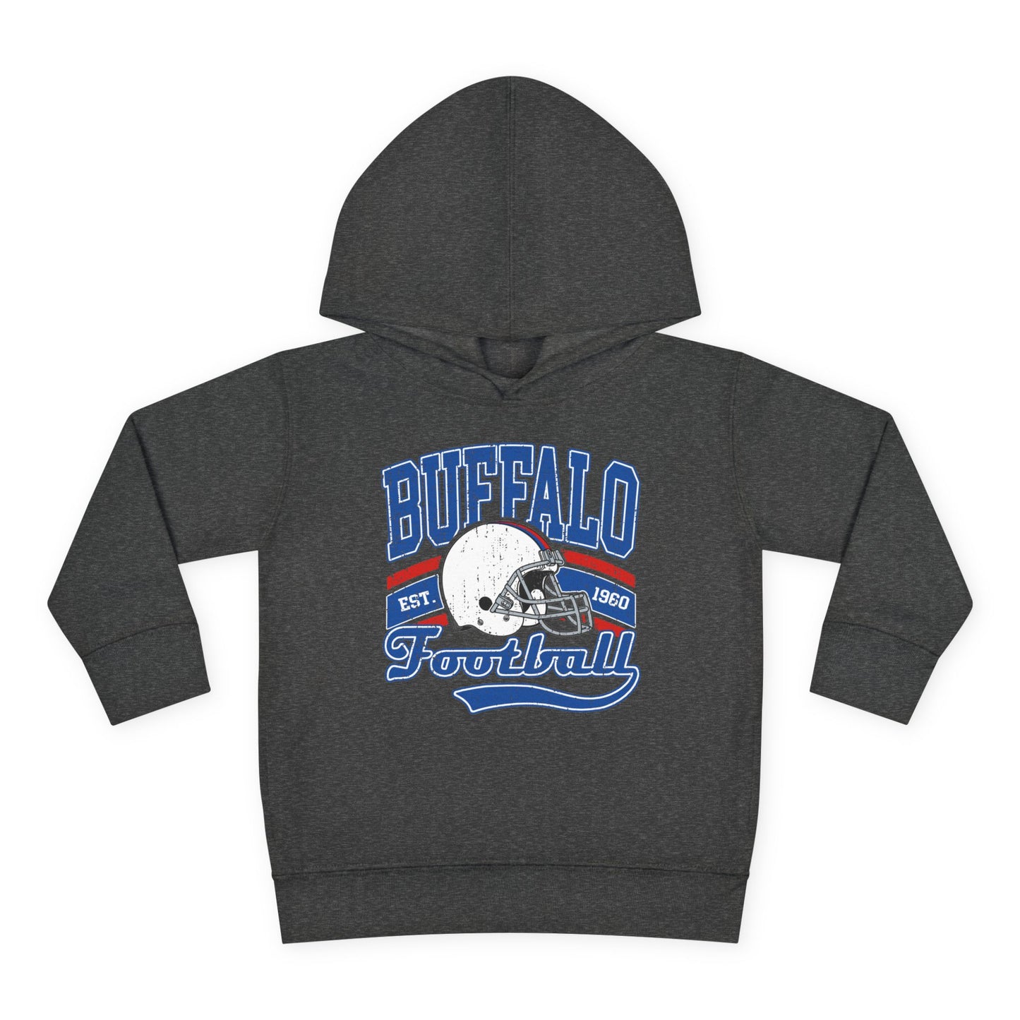 Buffalo Football Toddler Hoodie – Vintage Helmet Graphic