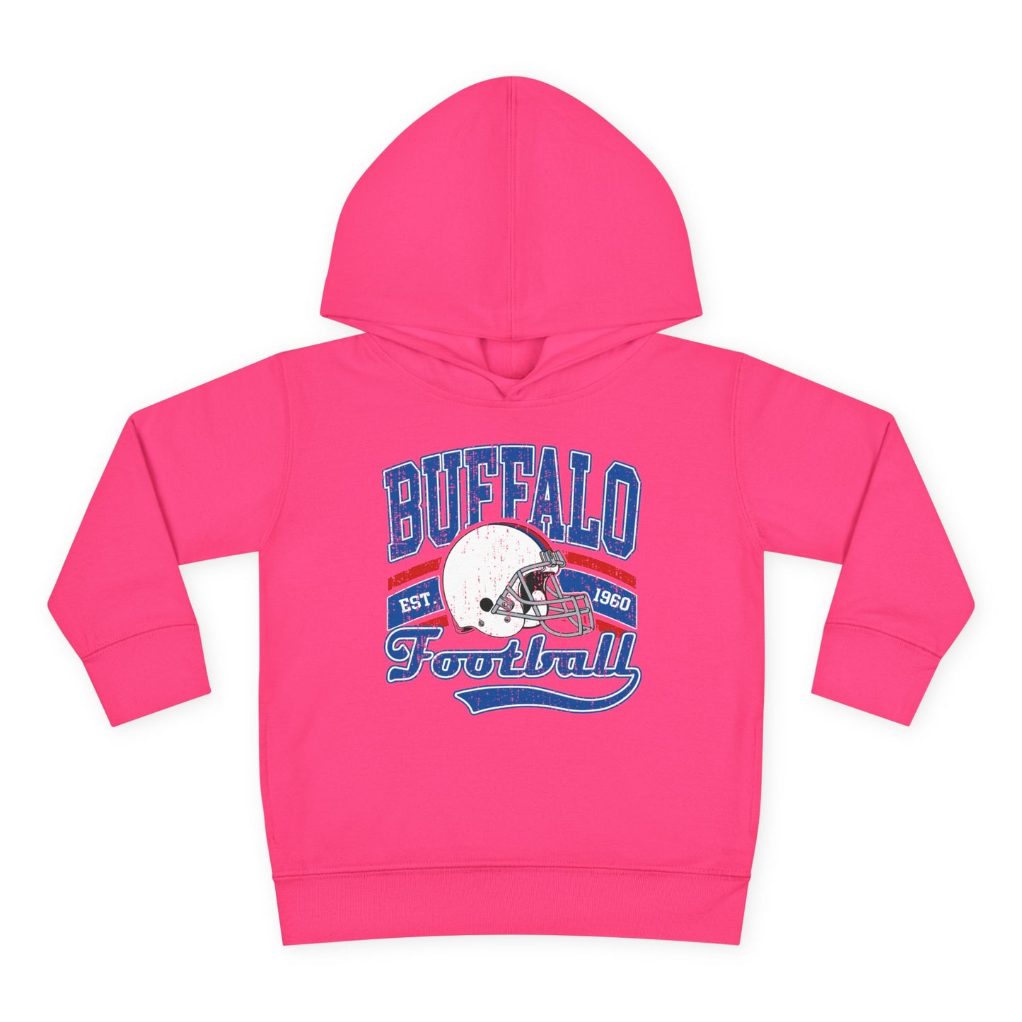 Buffalo Football Toddler Hoodie – Vintage Helmet Graphic