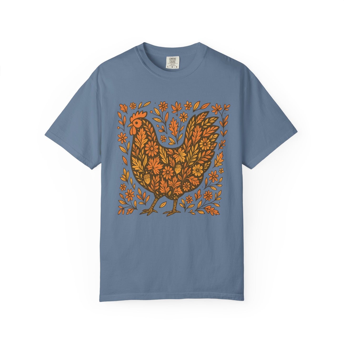 Fall Floral Chicken Shirt – Comfort Colors 1717