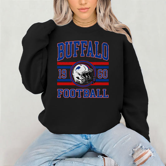 Buffalo Football Sweatshirt – 1960 Vintage Stripe Design