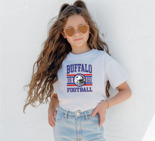 Buffalo Football Youth T-Shirt – 1960 Vintage Stripe Design