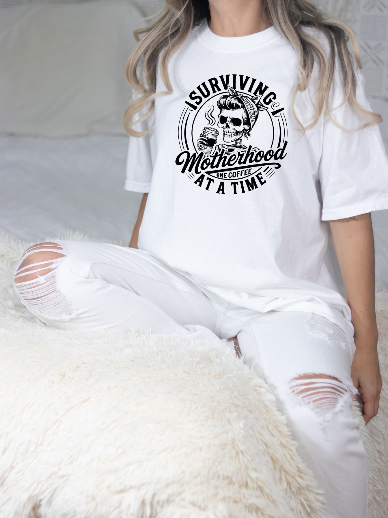 Surviving Motherhood Coffee T-Shirt – Comfort Colors 1717