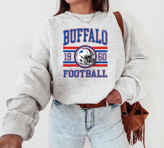 Buffalo Football Sweatshirt – 1960 Vintage Stripe Design