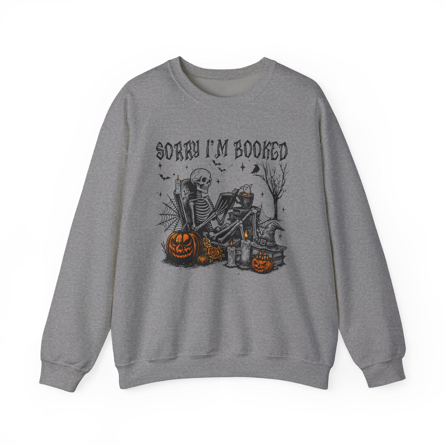 Sorry I’m Booked Sweatshirt – Skeleton Halloween Crewneck