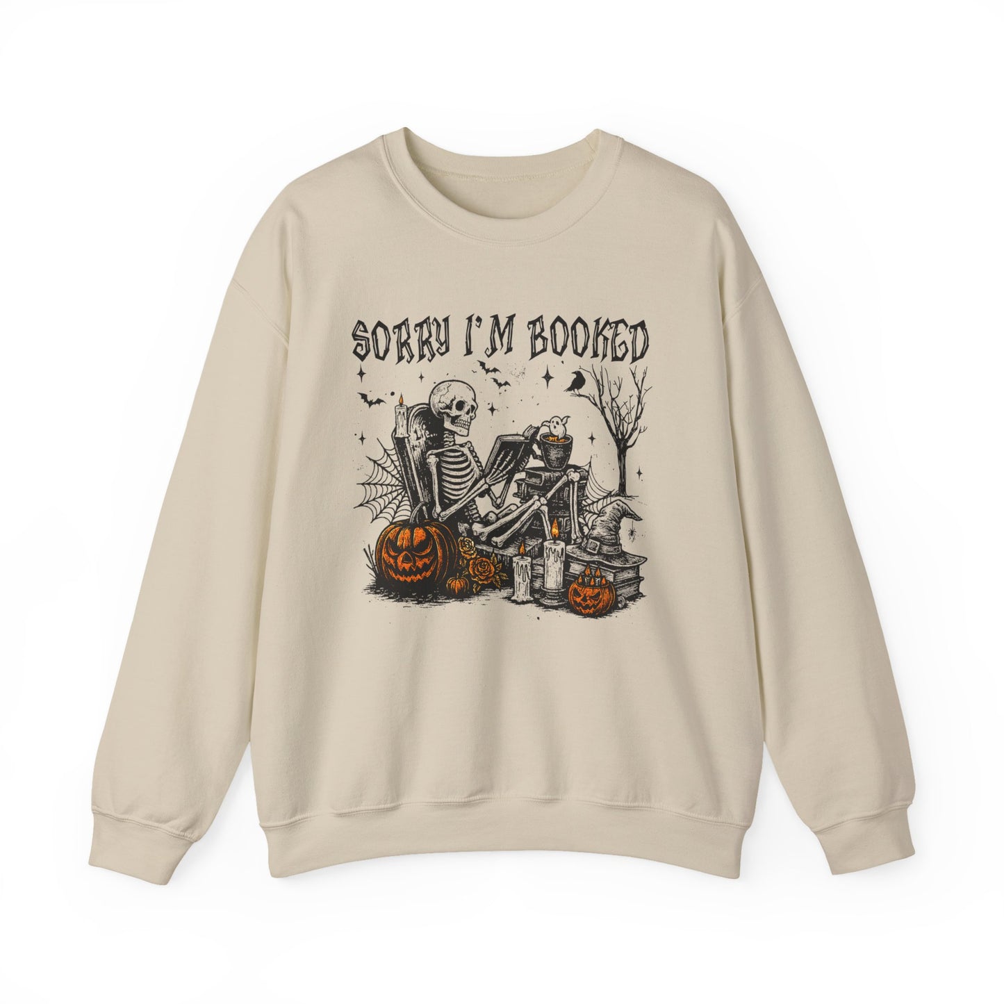 Sorry I’m Booked Sweatshirt – Skeleton Halloween Crewneck