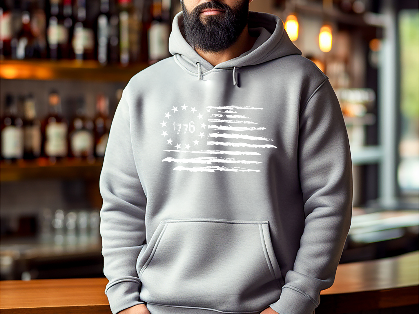 1776 Flag Hooded Sweatshirt