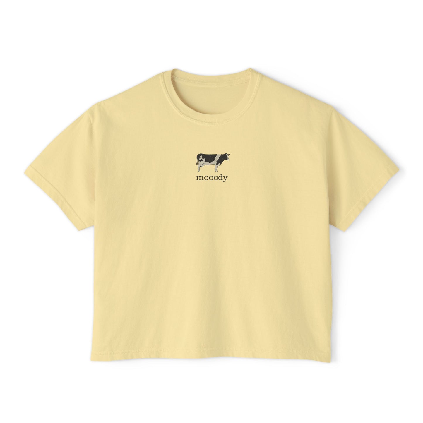 Women’s Mooody Cow Tee – Comfort Colors 3023CL Boxy Fit